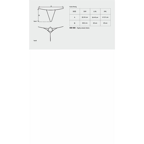 Luiza Thong Panties Black by Obsessive Lingerie - G-Strings, Panties and Shorts