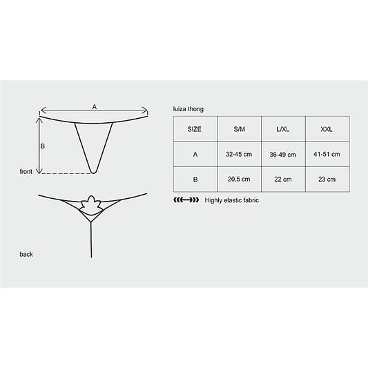 Luiza Elegant And Sexy Womens Thong by Obsessive - G-Strings, Panties and Shorts