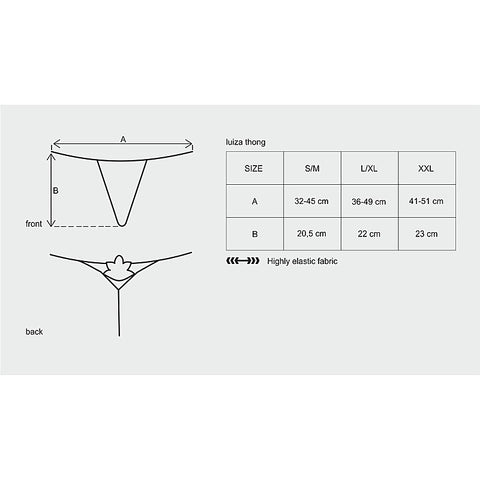 Luiza Elastic Fabric Womens Thong by Obsessive - G-Strings, Panties and Shorts