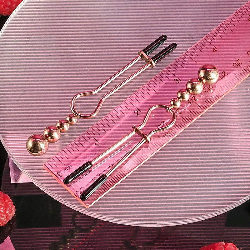 Professional Beaded Nipple Clamps by Evolved - Nipple and Clit Clamps