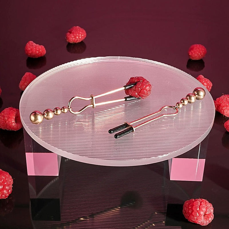 Professional Beaded Nipple Clamps by Evolved - Nipple and Clit Clamps