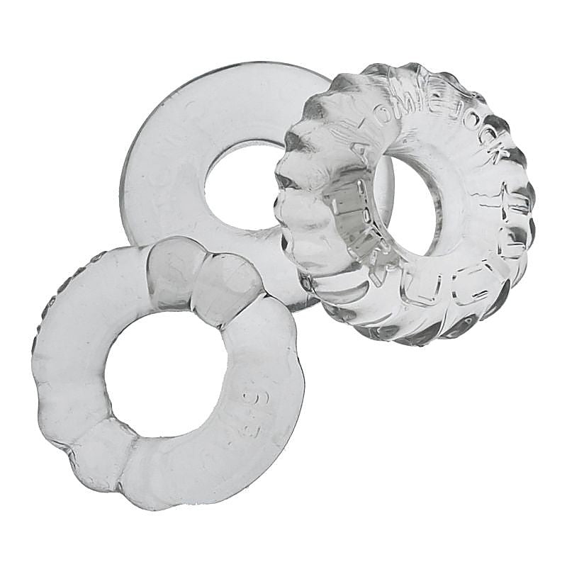 OxBalls Bonemaker 3 Piece Stretchy Mens Cock Ring Set - Stretchy Cock Rings