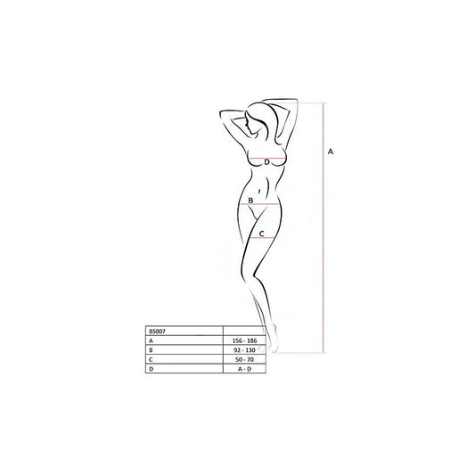 Passion Lingerie Fishnet Bodysuit With Open Crotch One Size Black - Teddies and Bodysuits