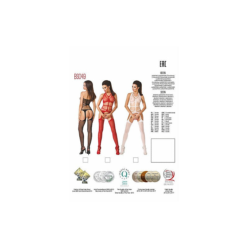 Passion Lingerie Womens Sexy Bodystocking BS049 One Size White - Body Stockings