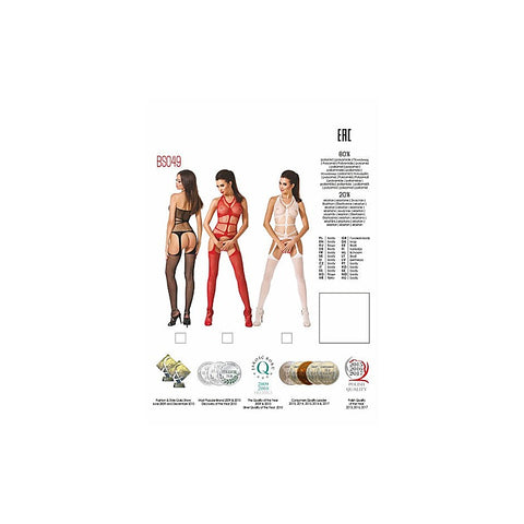 Passion Lingerie Womens Sexy Bodystocking BS049 One Size White - Body Stockings