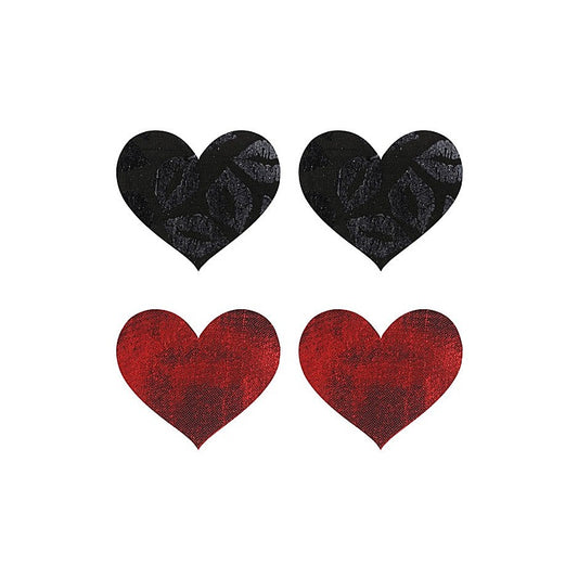 Stolen Kisses Hearts Shaped Nipple Pasties by Xgen Products - Fancy Dress Ups