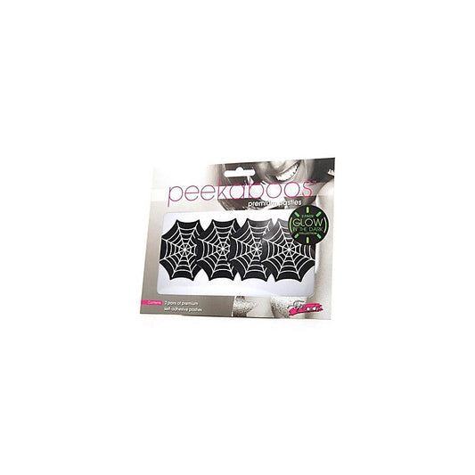 Peekaboo Glow In The Dark Webs Nipple Pasties - Fancy Dress Ups