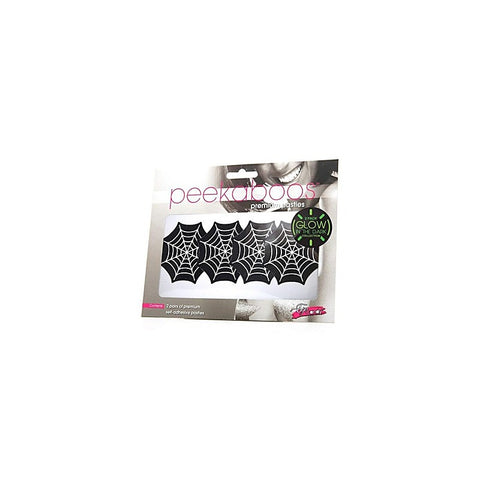 Peekaboo Glow In The Dark Webs Nipple Pasties - Fancy Dress Ups