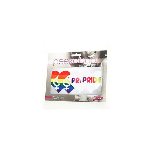 Peekaboo Pride Hearts Sleek & Sexy Nipple Pasties - Fancy Dress Ups