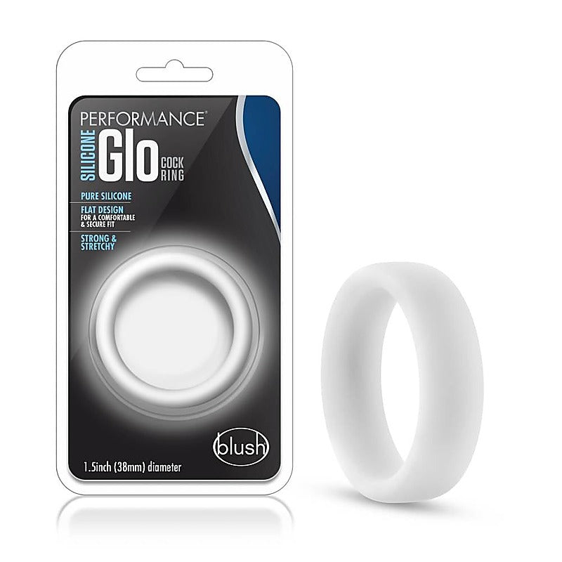 Performance Silicone Glo Cock Ring by Blush Novelties - Stretchy Cock Rings