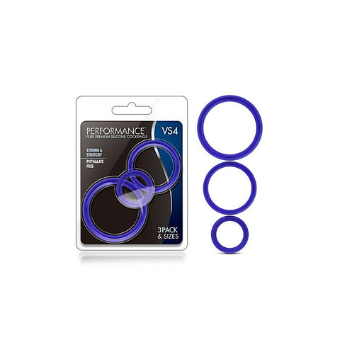 Performance Silicone Cock Rings Set 3 Piece - Cock Ring Sets