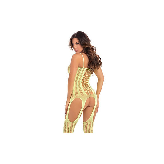 Pink Lipstick Fake News Womens Body Stocking One Size Yellow - Body Stockings