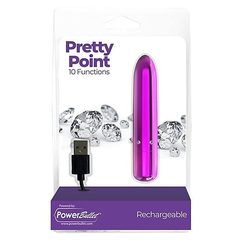 PowerBullet Pretty Point 10 Functions Bullet Vibrator - Bullet Vibrators