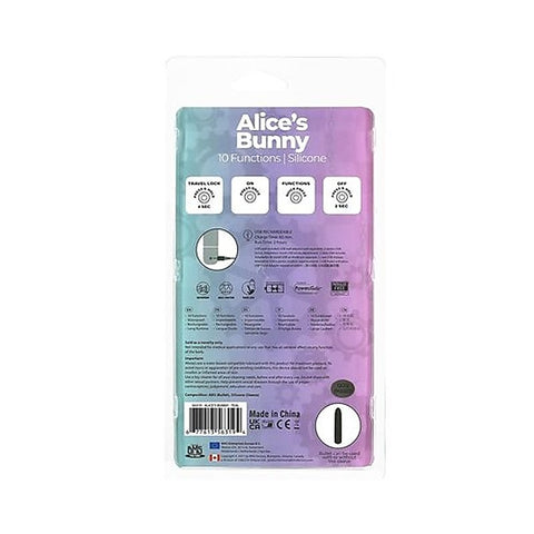 PowerBullet Alices Bunny Rechargeable Bullet Vibrator With Rabbit Sleeve - Bullet Vibrators