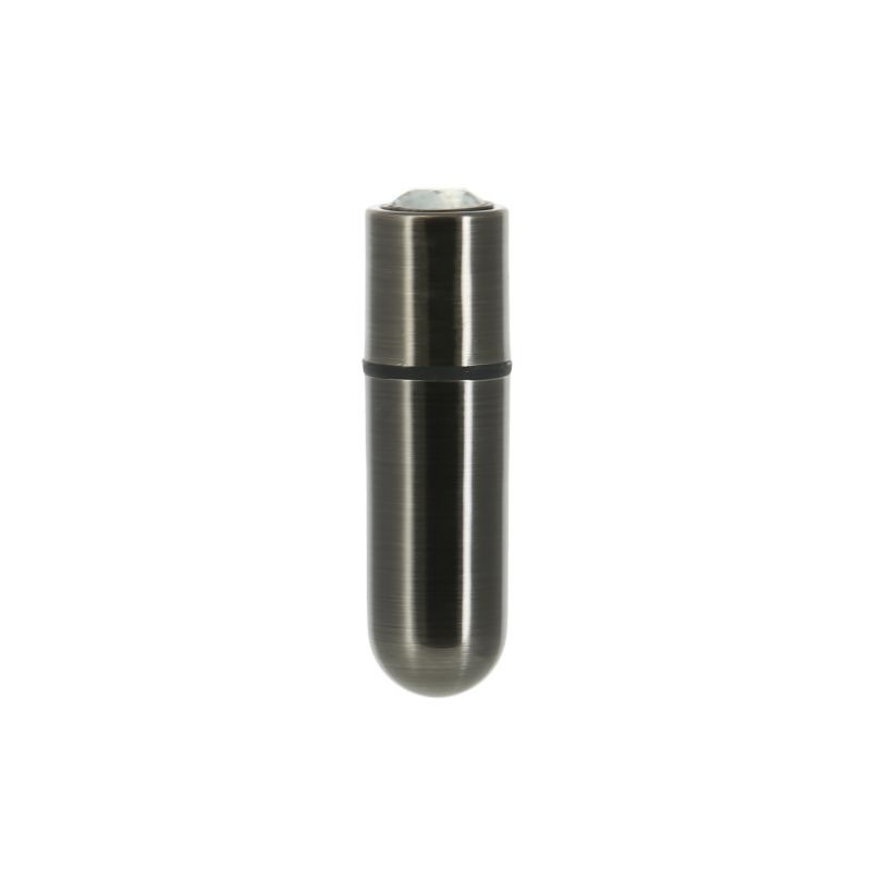 Power Bullet First Class Rechargeable w/ Crystal Gun Metal - Bullet Vibrators