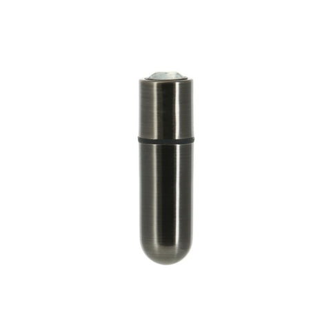 Power Bullet First Class Rechargeable w/ Crystal Gun Metal - Bullet Vibrators
