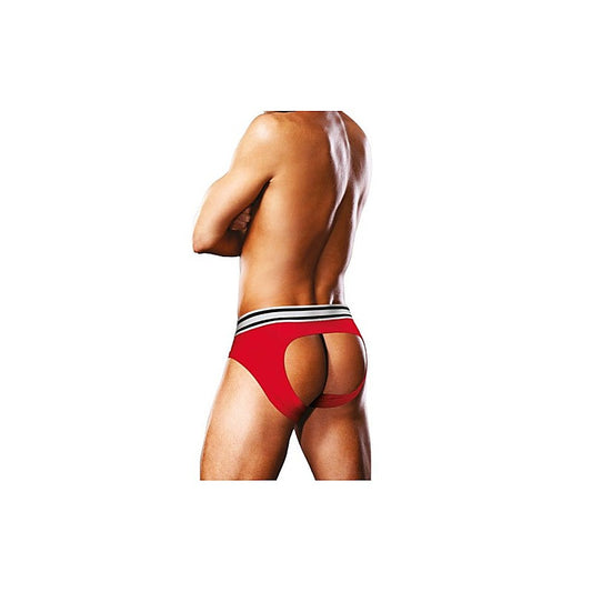 Prowler Open Back Sexy Mens Brief Red/White - Mens Briefs And Boxers