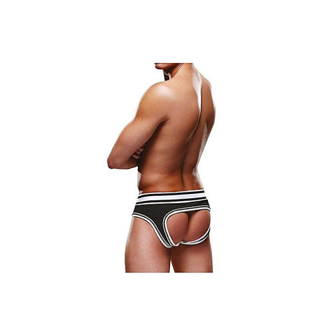 Prowler Open Back Stylish Backless Mens Brief Black/White - Mens Briefs And Boxers