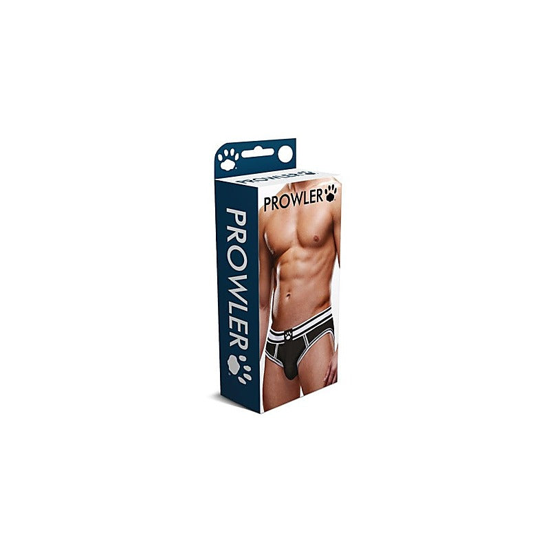 Prowler Open Back Stylish Backless Mens Brief Black/White - Mens Briefs And Boxers