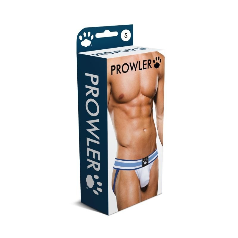 Sexy Mens Jock Strap White/Blue by Prowler - Jocks and G-Strings