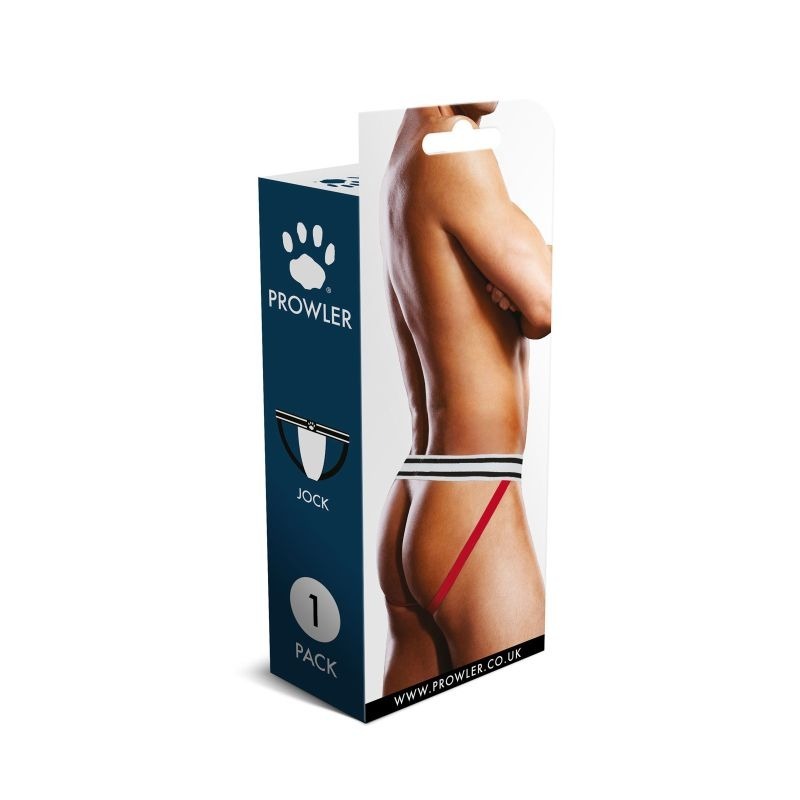 White Red Mens Jock Strap Underwear by Prowler - Jocks and G-Strings