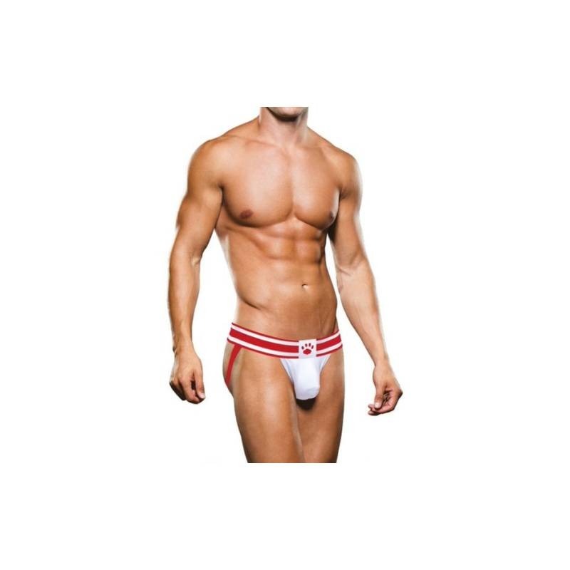White Red Mens Jock Strap Underwear by Prowler - Jocks and G-Strings