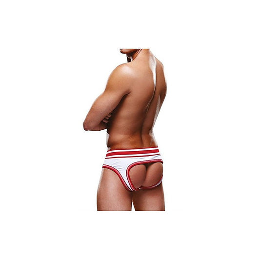 Prowler Stylish Open Back Mens Brief White/Red - Mens Briefs And Boxers