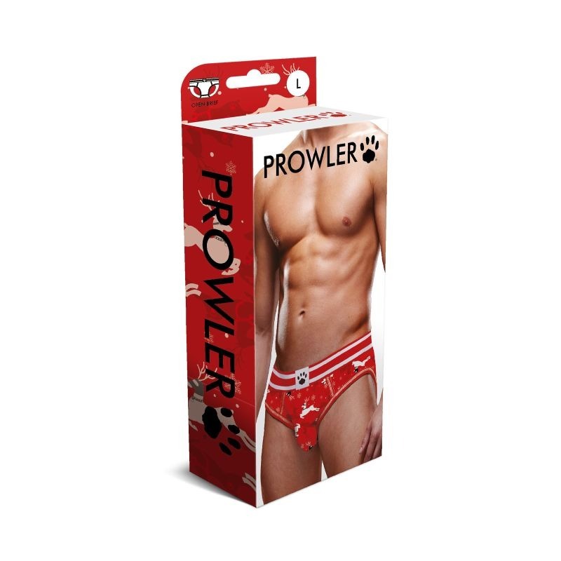 Reindeer Open Back Mens Brief by Prowler - Mens Briefs And Boxers