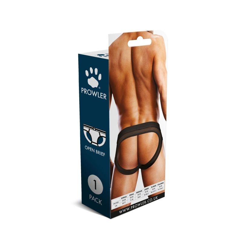 Mesh Open Back Mens Brief Black by Prowler - Mens Briefs And Boxers