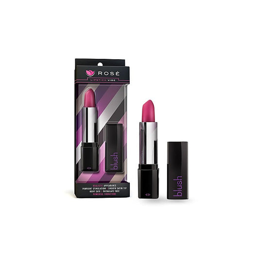 Rose Lipstick Mini & Slim Vibrator Black - Mini & Slim Vibrators