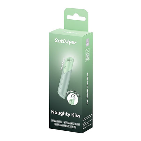 Naughty Kiss Rechargeable Air Pulse Clitoral Massager - Clit Ticklers and Pulsators