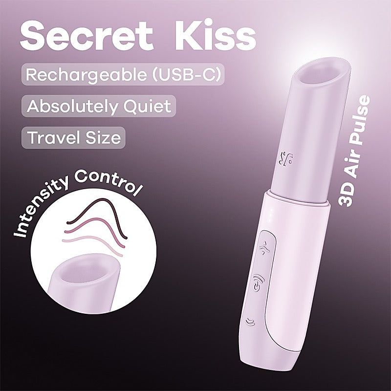 Satisfyer Secret Kiss Air Wave Multi Function Clitoral Vibrator - Clit Ticklers and Pulsators