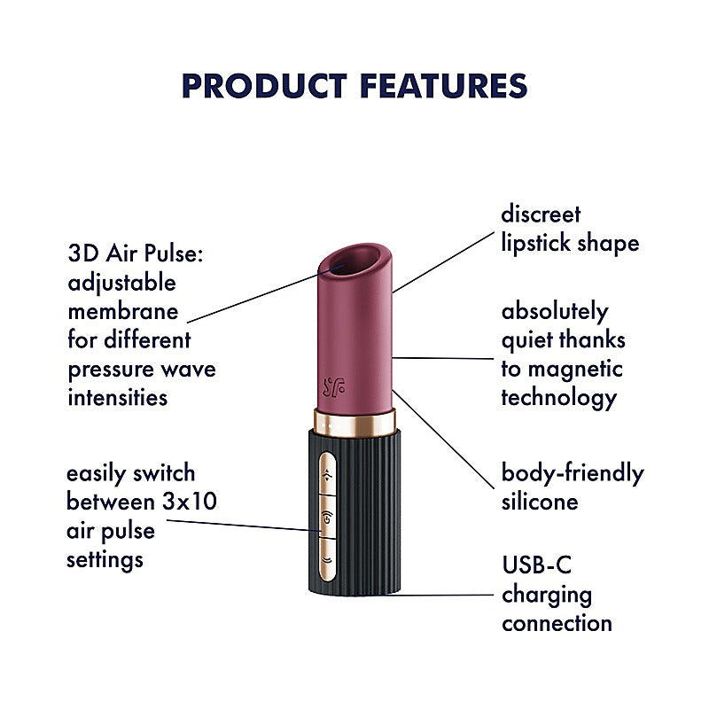 Satisfyer Pro 2 Kiss USB Rechargeable Clitoral Massager - Clit Ticklers and Pulsators