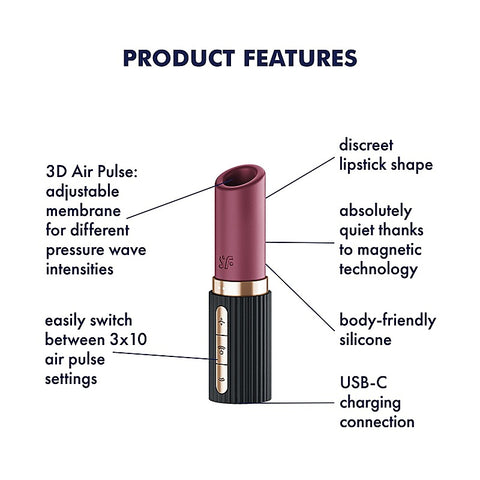 Satisfyer Pro 2 Kiss USB Rechargeable Clitoral Massager - Clit Ticklers and Pulsators