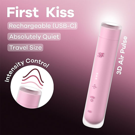 Satisfyer First Kiss Multi Functions Vibrating Clitoral Vibrator - Clit Ticklers and Pulsators