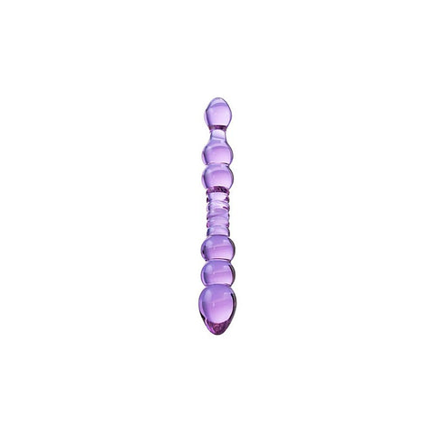 Sexus Unisex Dobule Ender Glass Dildo 22.8cm Mauve - Glass Sex Toys