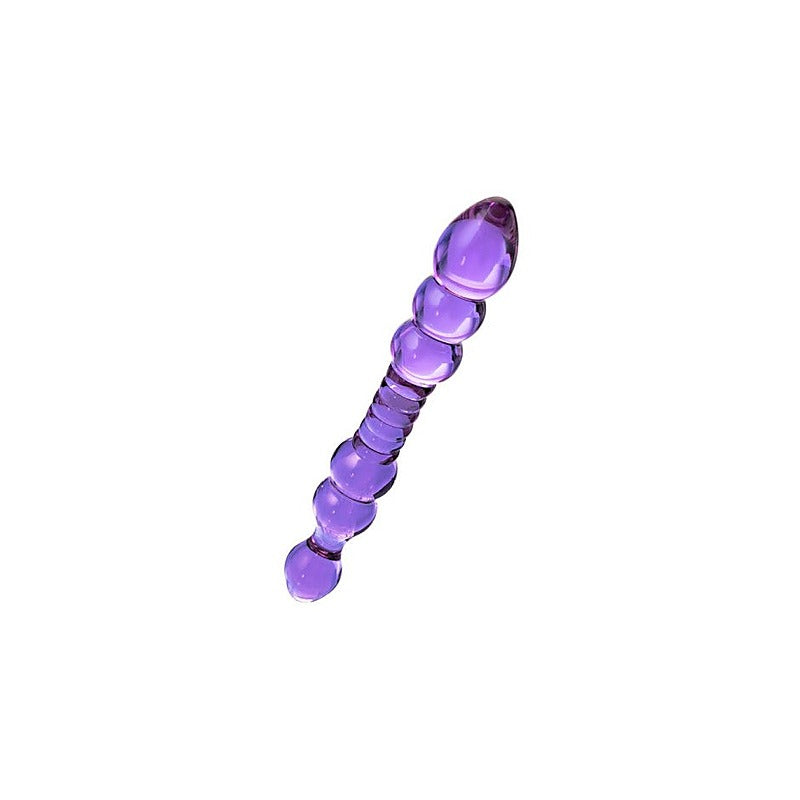 Sexus Unisex Dobule Ender Glass Dildo 22.8cm Mauve - Glass Sex Toys