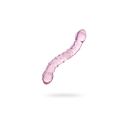 Sexus Double Ended Unisex Glass Dildo 19.5cm Pink - Glass Sex Toys