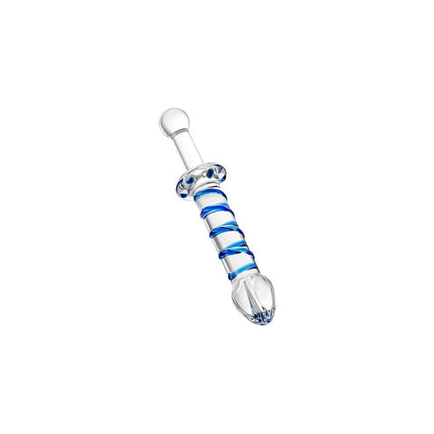 Sexus Glass Dildo Probe With Handle 23cm Clear - Glass Sex Toys
