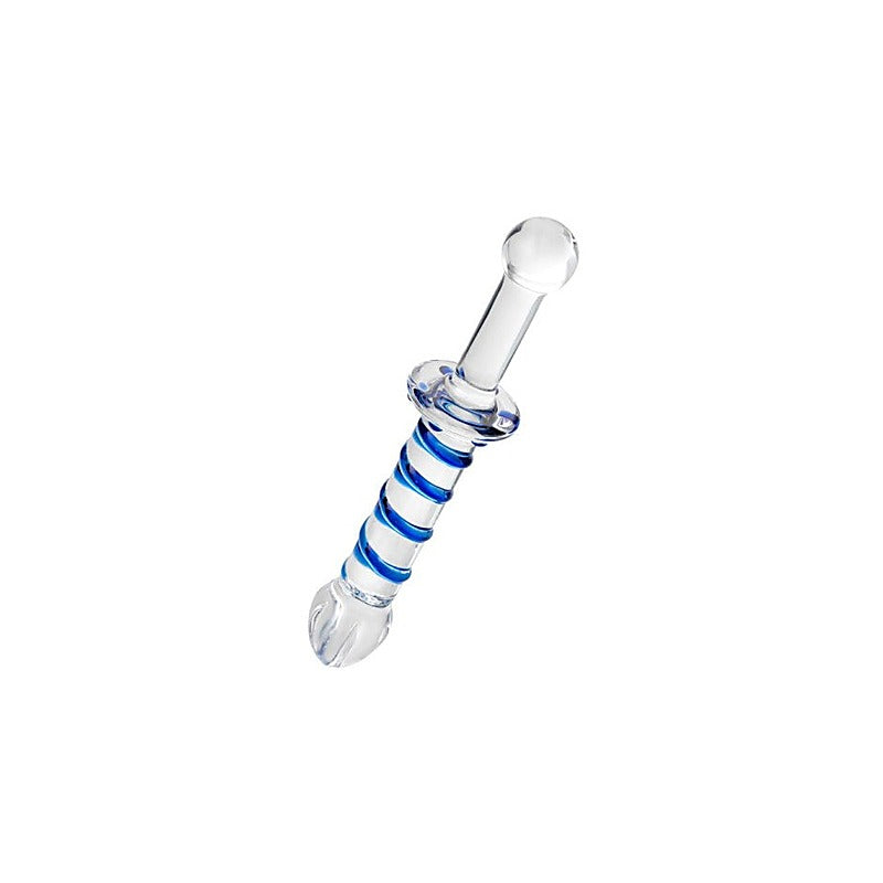 Sexus Glass Dildo Probe With Handle 23cm Clear - Glass Sex Toys
