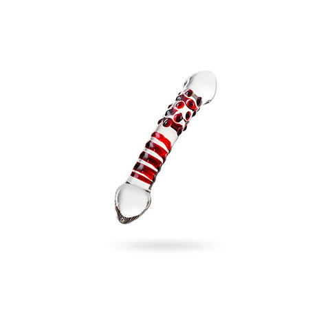 Sexus Red Delight Glass Dildo 19cm - Glass Sex Toys