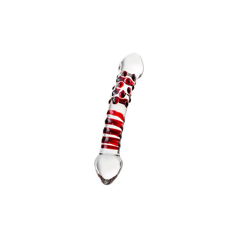 Sexus Red Delight Glass Dildo 19cm - Glass Sex Toys
