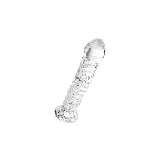 Sexus Suction Cup Glass Dildo 16cm Clear - Glass Sex Toys