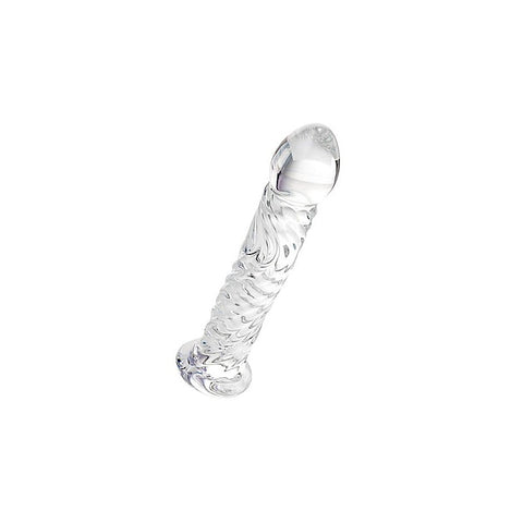 Sexus Suction Cup Glass Dildo 16cm Clear - Glass Sex Toys
