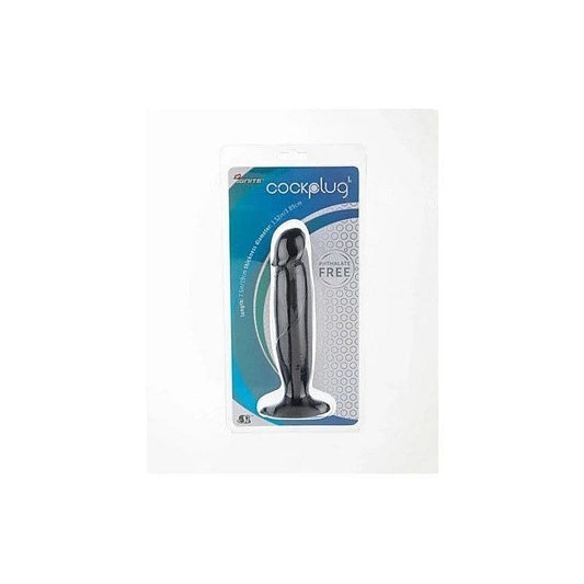 SI Novelties Large Size Realistic Cock Plug Black - Butt Plugs