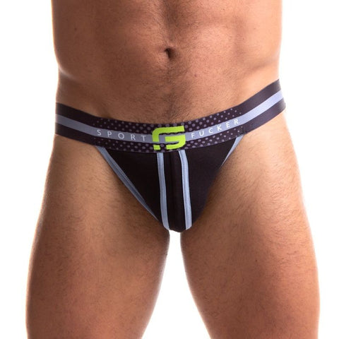 Jersey Black Mens Jock Strap by Sport Fucker - Jocks and G-Strings