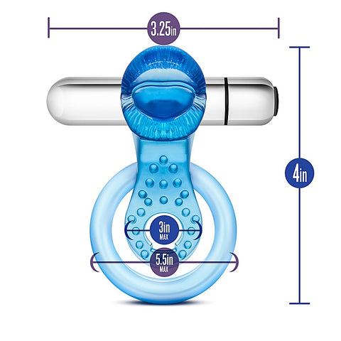 Stay Hard 10 Function Vibrating Tongue Ring - Vibrating Cock Rings