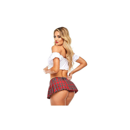 Teachers Pet Sexy School Girl Tie Top Costume White - Fancy Dress Ups