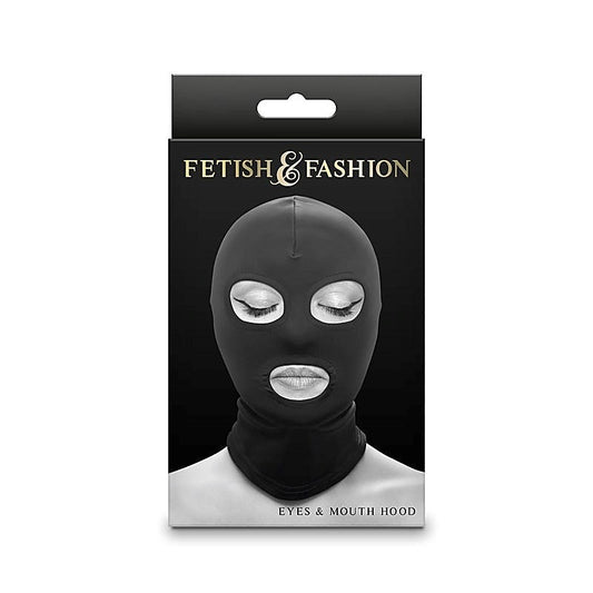 Sensual Exploration - Fetish & Fashion's Captivating Eyes & Mouth Hood - Bondage Hoods