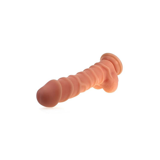 X-Men 22 cm Ridged Shaft Realistic Dildo With Balls - Realistic Dildos